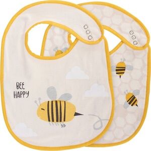 Bee Happy Baby Bib Set of 2